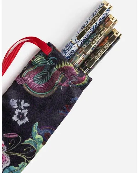 Johnny Was Legendary Yellow Floral Pen Set