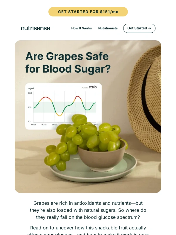 NutriSense - ? Can Grapes Fit Into a Glucose-Friendly Diet?