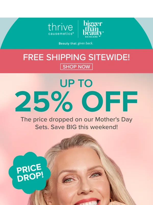 Thrive Causemetics - Hurry! Up To 25% Off and Free Shipping Ends Tonight