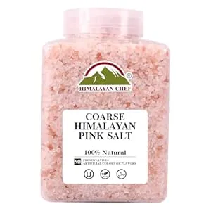 Himalayan Chef Pink Himalayan Salt Coarse Grain, Plastic Jar - 5 lbs. For Refill Grinders