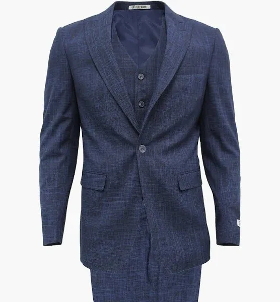 Mens Stacy Adams 3 Piece Hybrid Fit Suit