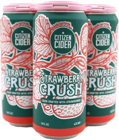 Citizen Cider - Strawberry Crush Cider 16 Oz (16.9oz bottle)