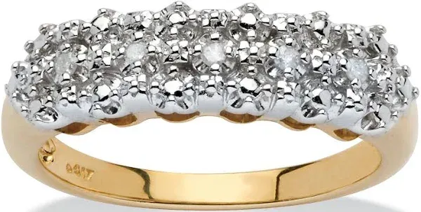 PalmBeach Jewelry 10K Yellow Gold Diamond Accent Cluster Ring