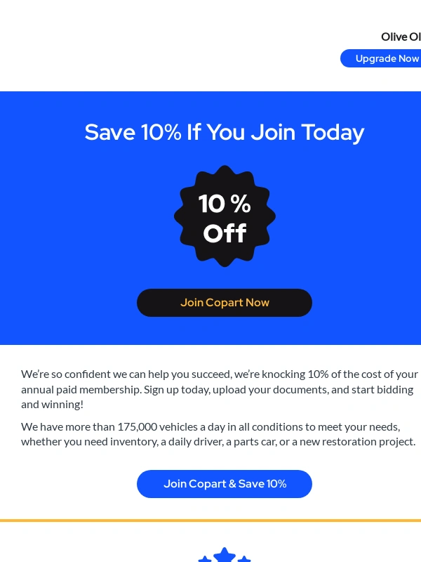 Copart Secure Funds - Your Copart Adventure Still Awaits | Save 10% Today