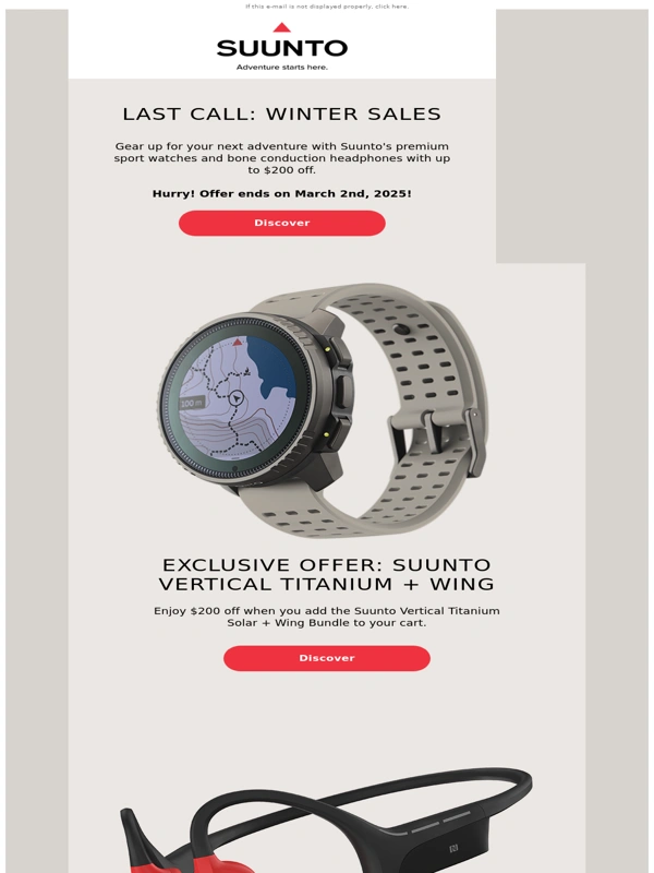 Suunto - Last call: Winter Sales