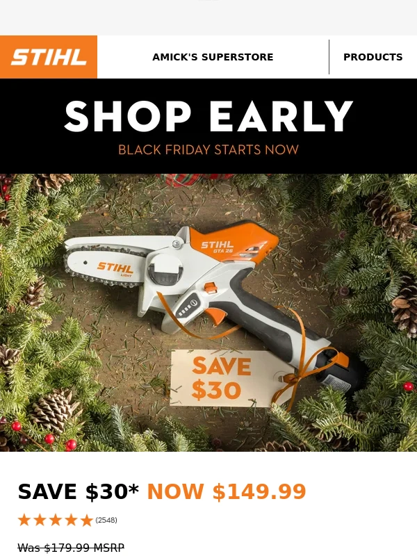Stihl Leaf Blower - Black (and Orange) Friday deals inside