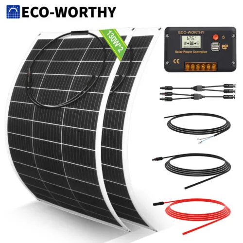 ECO-WORTHY 130W Flexible Solar Panel