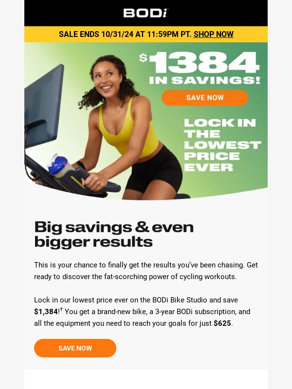 Beachbody On Demand - Save $1,384 on the BODi Bike Studio