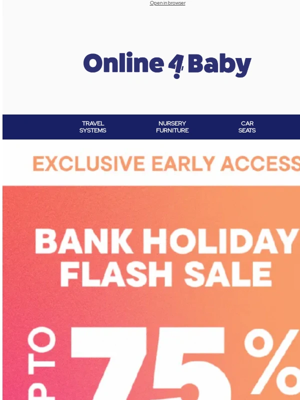 Online4baby - Your exclusive early access ? Up to 75% off