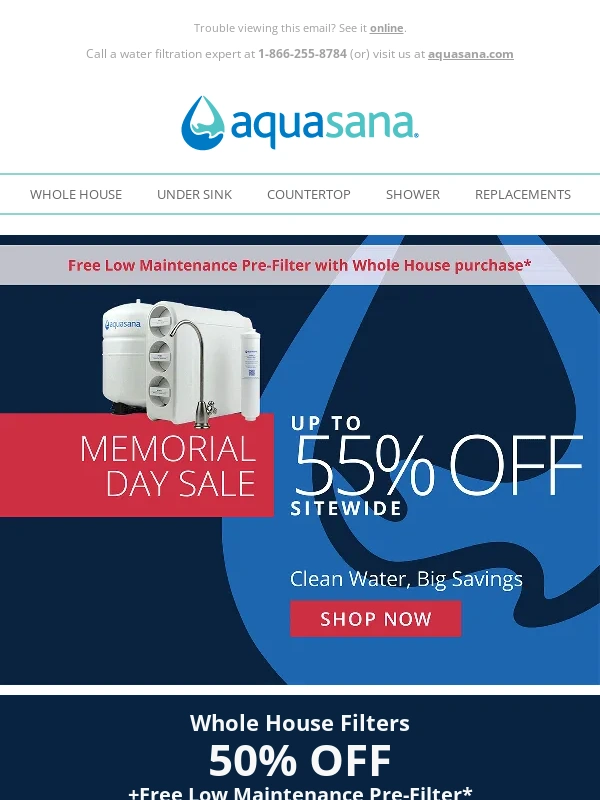 Aquasana - ?♦️ Memorial Day Sale ♦️? Up to 55% OFF Sitewide!