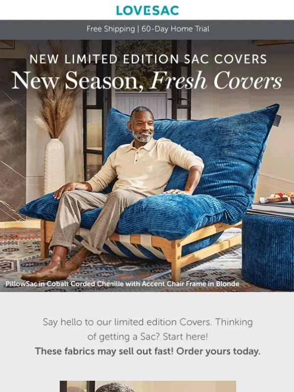 LoveSac - True Blue Style: Check Out Our New Limited Edition Sacs Covers!