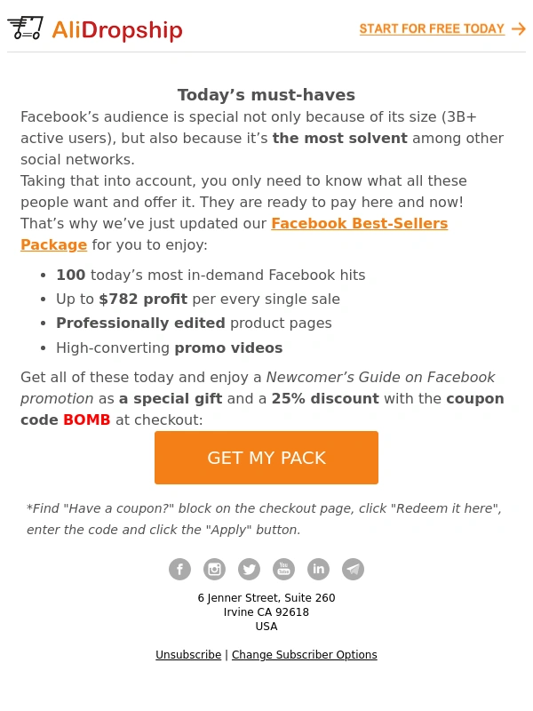 AliDropship - These 100 items are booming on Facebook