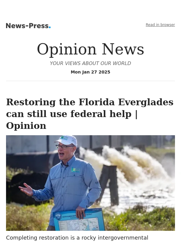 News Press - Opinion News: Restoring the Florida Everglades can still use federal help | Opinion