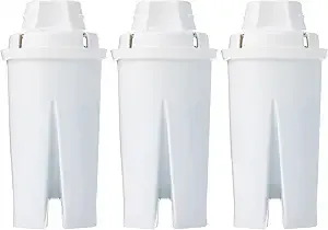 Amazon Basics Replacement Water Filters for Water Pitchers, BPA-Free, WQA & NSF Certified, Compatible with Brita Water Pitchers & Drinking Water Filter Systems, 6 Month Filter Supply, 3-Pack