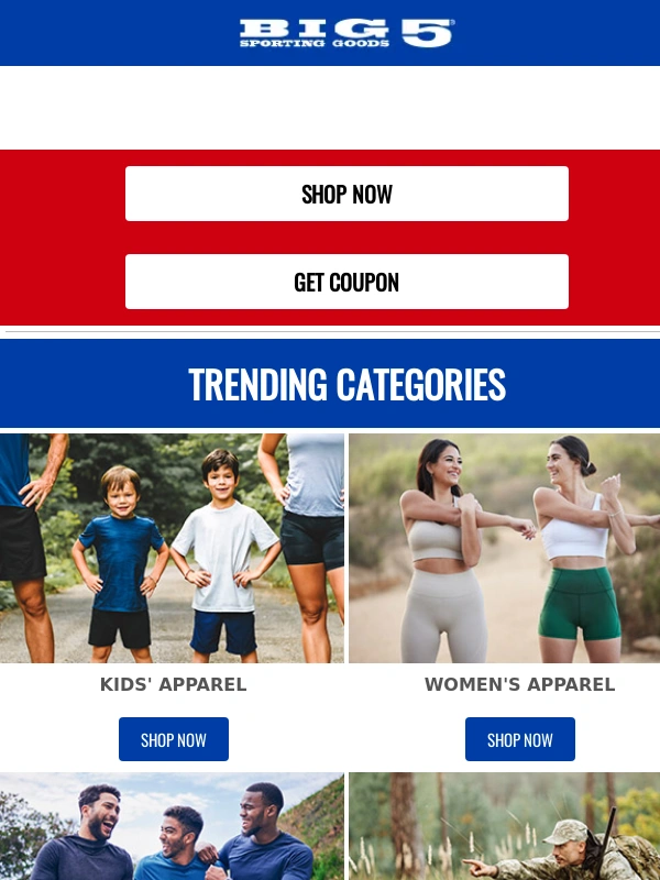 Big 5 Sporting Goods - Redeem >> 10% Off! 2 Days ONLY!