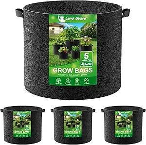 4-Pack Land Guard 5-Gallon Fabric Grow Bags