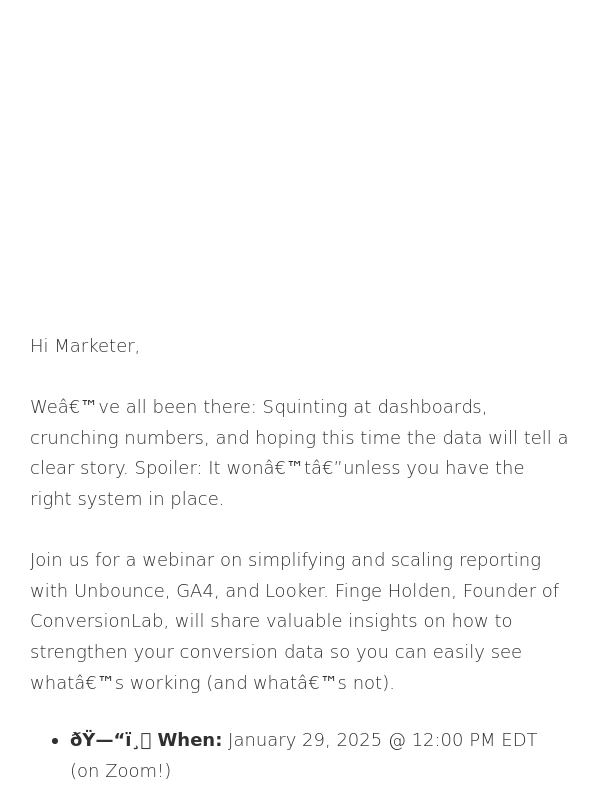 Unbounce -  Stop playing data detective ?️‍♂️