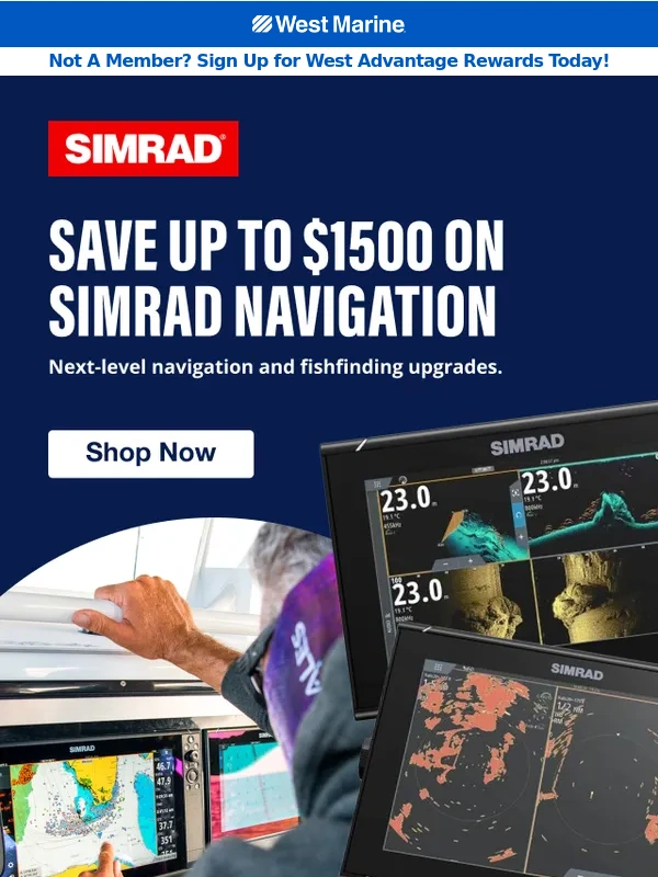 West Marine - Save Up to $1500 on Simrad Navigations and Fishfinders