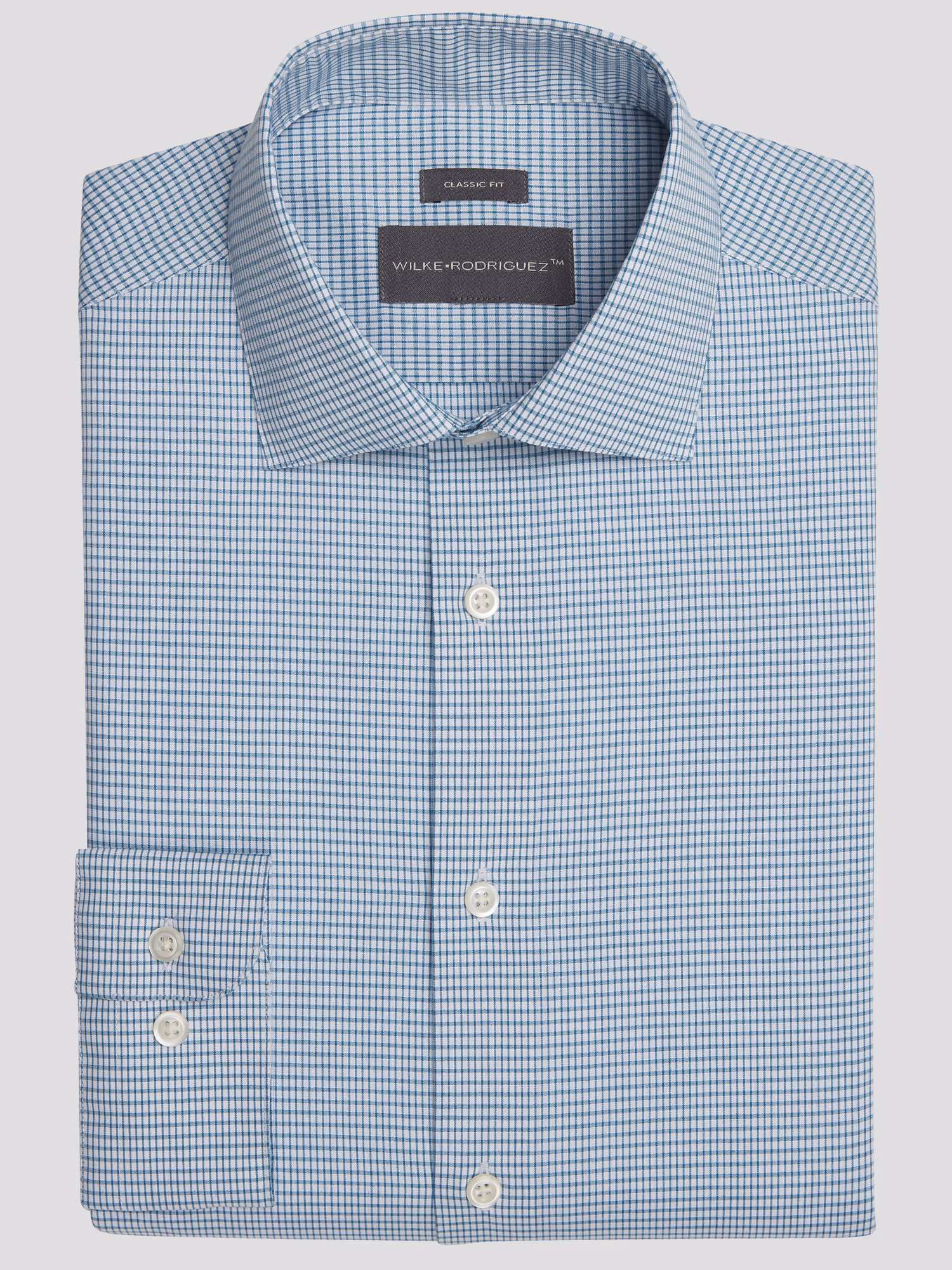Wilke-Rodriguez Classic Fit Box Check Dress Shirt