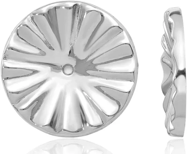 14K Solid Yellow Gold Sunburst Earring Jacket