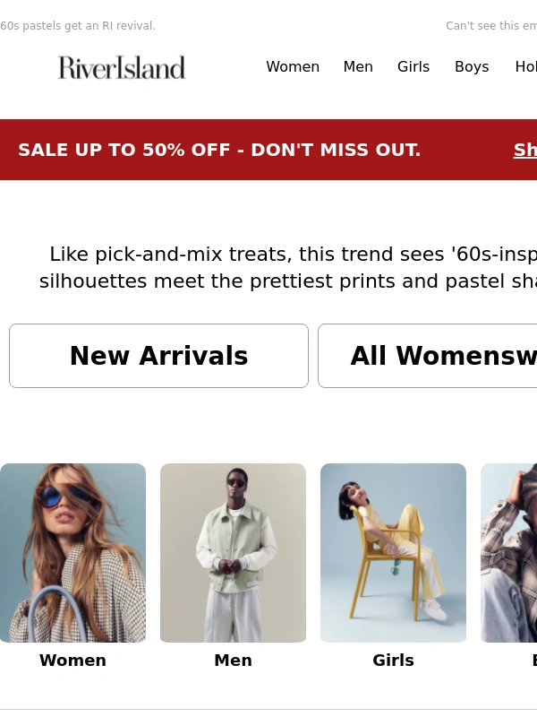 River Island - Soft,'60s-inspired pastels ?