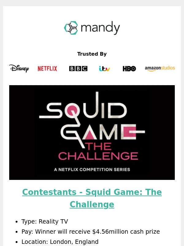 Mandy Crew - ? URGENT NETFLIX CASTING ? Squid Game: The Challenge!