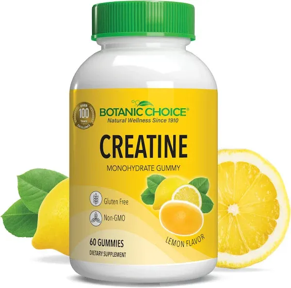Botanic Choice 60ct Lemon Flavor Creatine Monohydrate Gummies