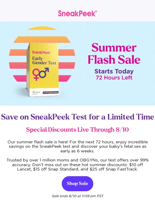 Sneak Peek - Summer Flash Sale Starts Now