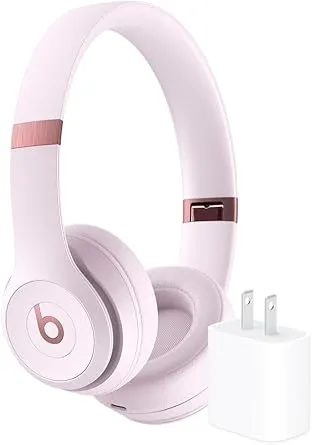Beats - Solo 4 Wireless Headphones, 20W Power Adapter, Cloud Pink