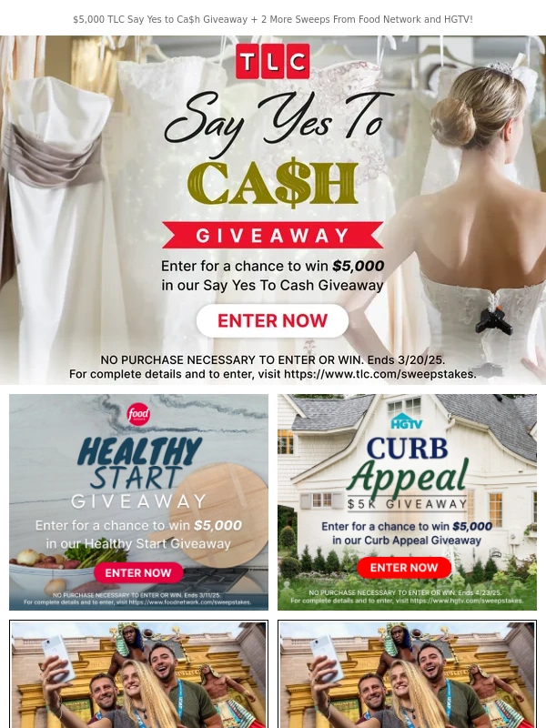 TLC - $15K in Giveaways: Say Yes to Cash!