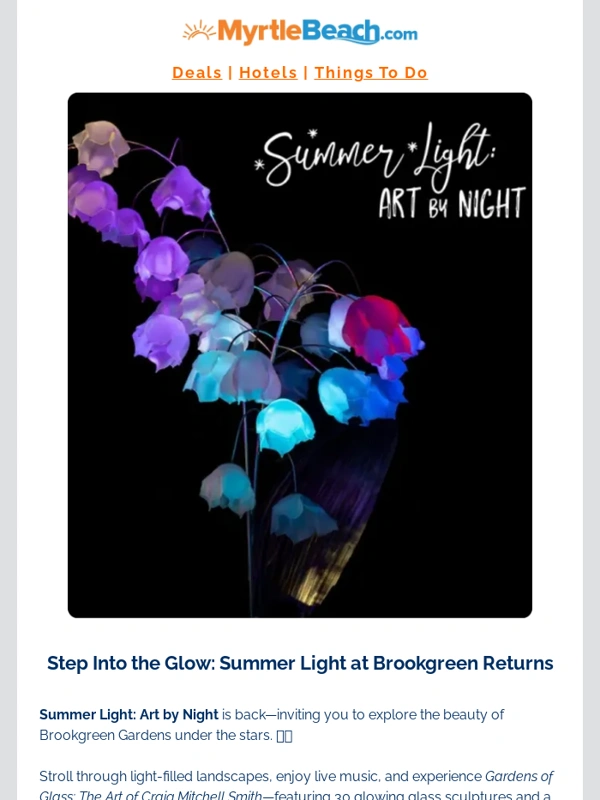 Myrtle Beach - YOUR JUNE BEACH PLAN: Brookgreen by Night,Must-Do Events & Where to Stay ?️