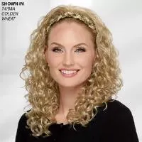 Braid Headband with Long Curls 3/4 Wig Hair Piece by Paula Young
