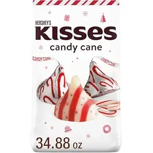 34.88-Oz HERSHEY'S KISSES Candy Cane Chocolate $8.33 + Shipping w/ Prime or on orders over $35