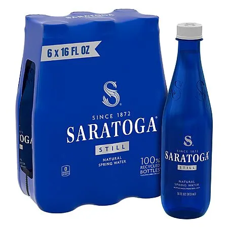 6-Pack 16-Oz Saratoga Spring Water Bottles $5.49 w/ S&S + Free Shipping w/ Prime or on orders over $35