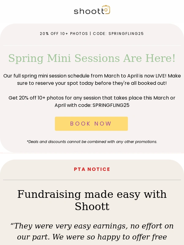 Shoott - Book A Spring Mini Session Today! ?