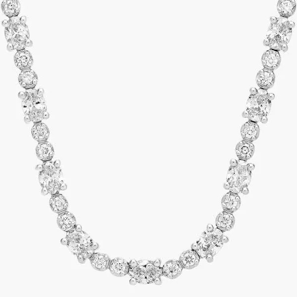 Blue Nile 14K White Gold 8 1/2 ct. tw. Oval and Round Diamond Eternity