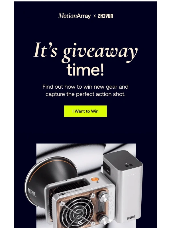Motion Array - Hi,it’s giveaway time! Find out what you can win