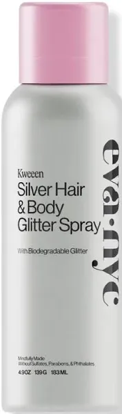 EVA NYC Kweeen Silver Hair and Body Glitter Spray