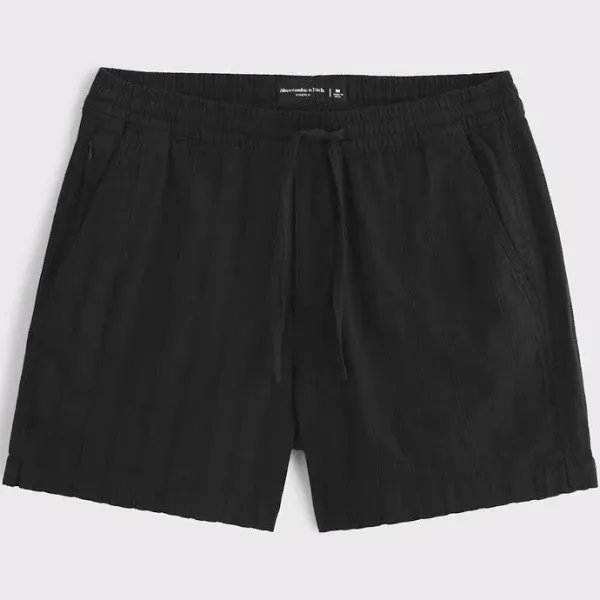 Abercrombie & Fitch Men's Linen-Blend Pull-On Shorts