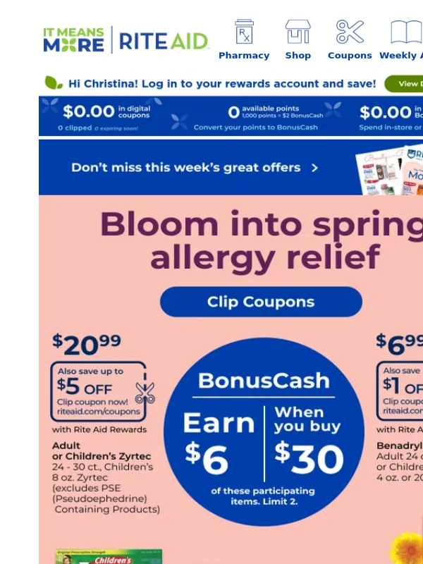 Rite Aid - Deals to keep you feeling great