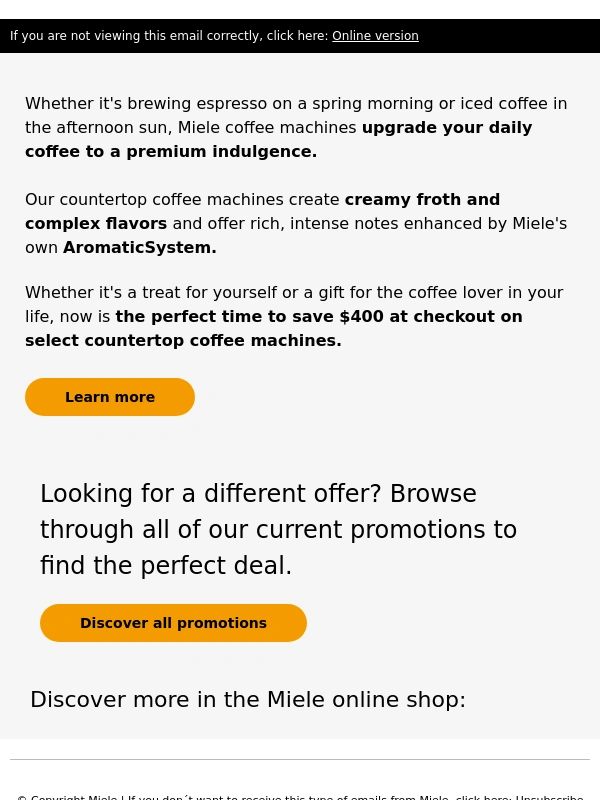Miele - Discover the café experience at home