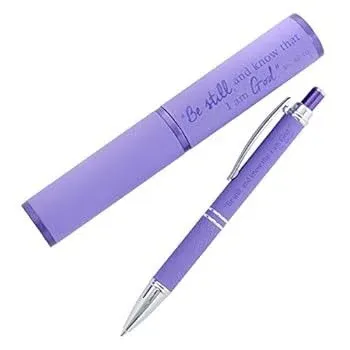 Be Still and Know Purple Gift Pen and Case