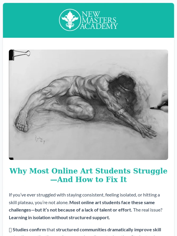 New Masters Academy - ? Why Most Online Art Students Struggle—And How to Fix It