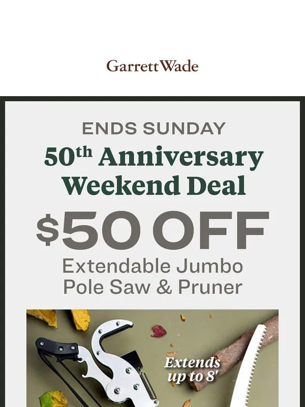 Garrett Wade - ? Ends Tonight: $50 OFF!