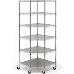 Seville Classics 6-Tier Corner Wire Shelving System