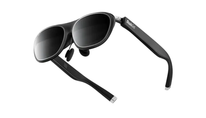 Rokid Max 2 AR Glasses Black, 215″ Micro-OLED Display, 50° FOV, 600 Nits Brightness, Compatible with iphone 15&Android, Steam Deck, ROG, Ipad, Mac Immersive Wearable Display for Gaming & Entertainment