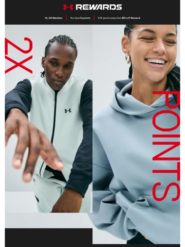 Under Armour - Unlock 2x points on the best gear in the game