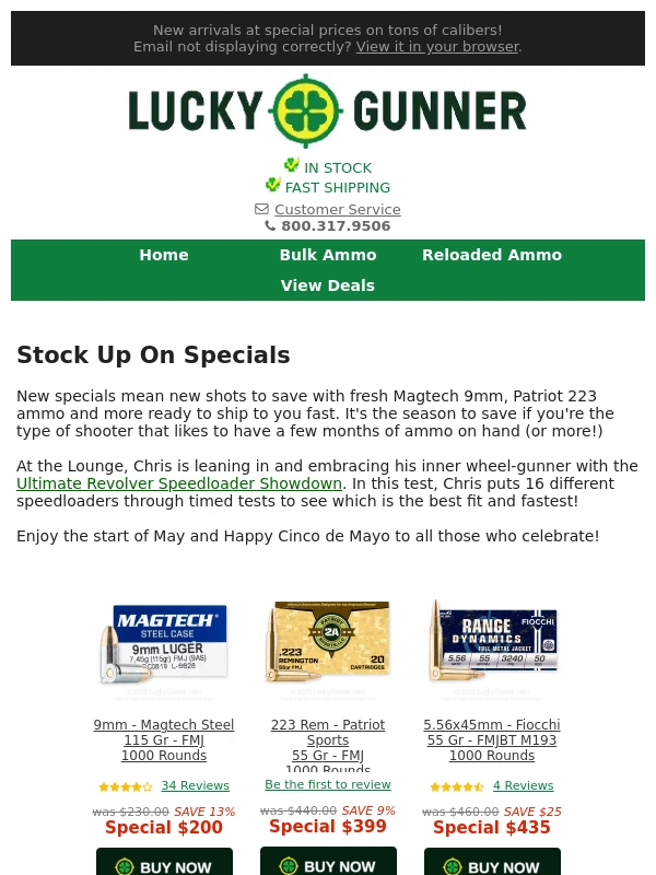 Lucky Gunner - New Specials & Top Speedloaders Tested