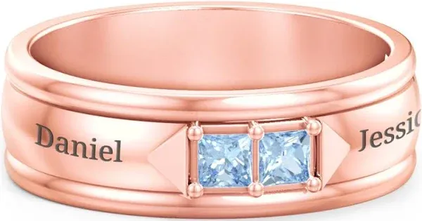 Gold Men's Timeless Two Stone Ring