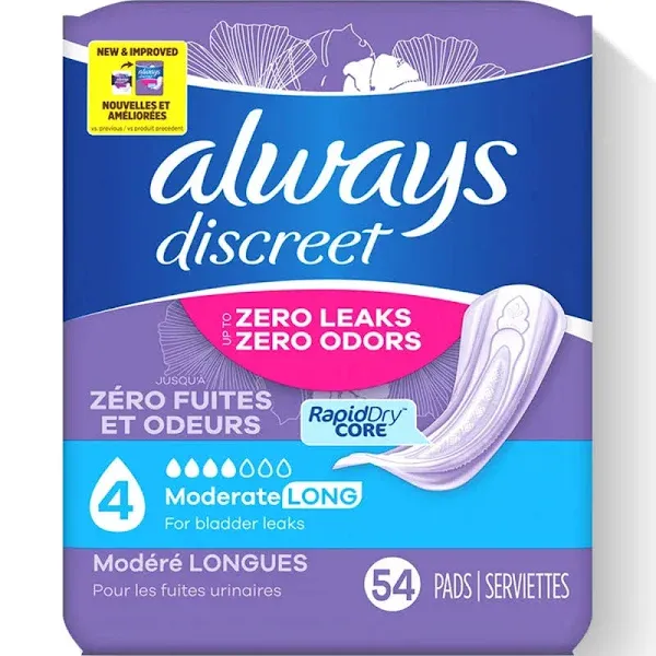 Always Discreet Incontinence Pads Moderate
